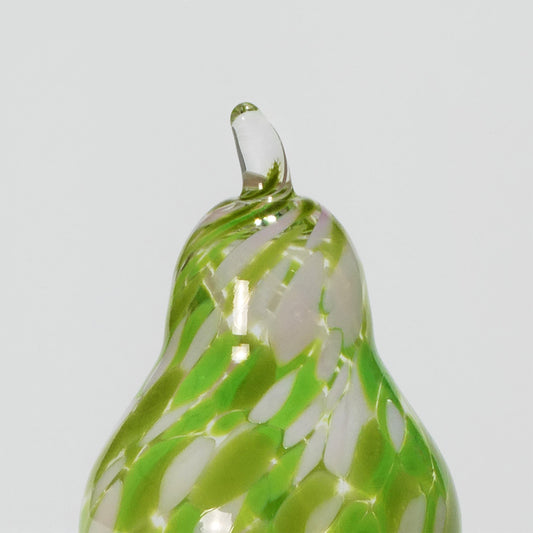 Glass decoration PEAR in Green and Rose Glass Color Grains-Detail-GLASSCOR