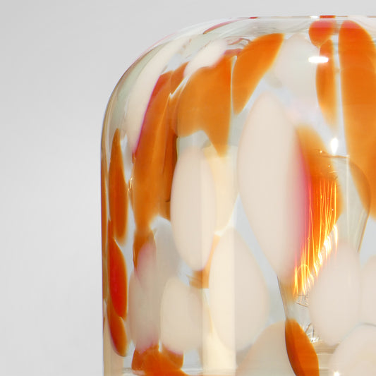 Glass table lamp NIU red | detail 2 | Glasscor Store