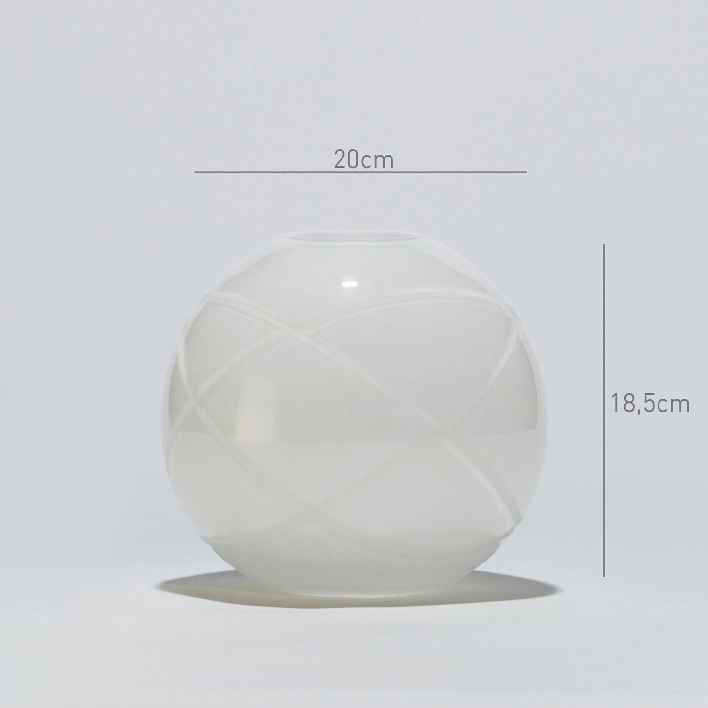 Glass Vase Large ARMILAR Opal - Glasscor Store