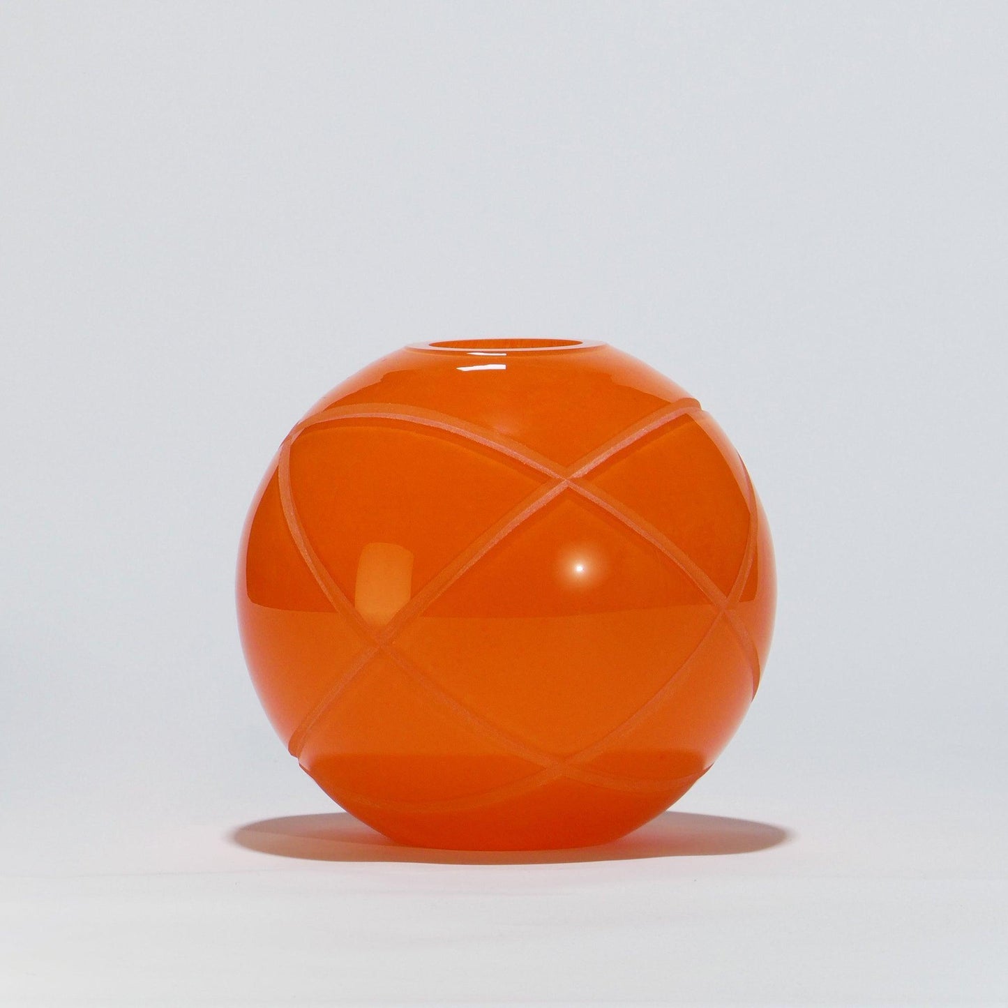 Glass Vase Large ARMILAR Orange - Glasscor Store