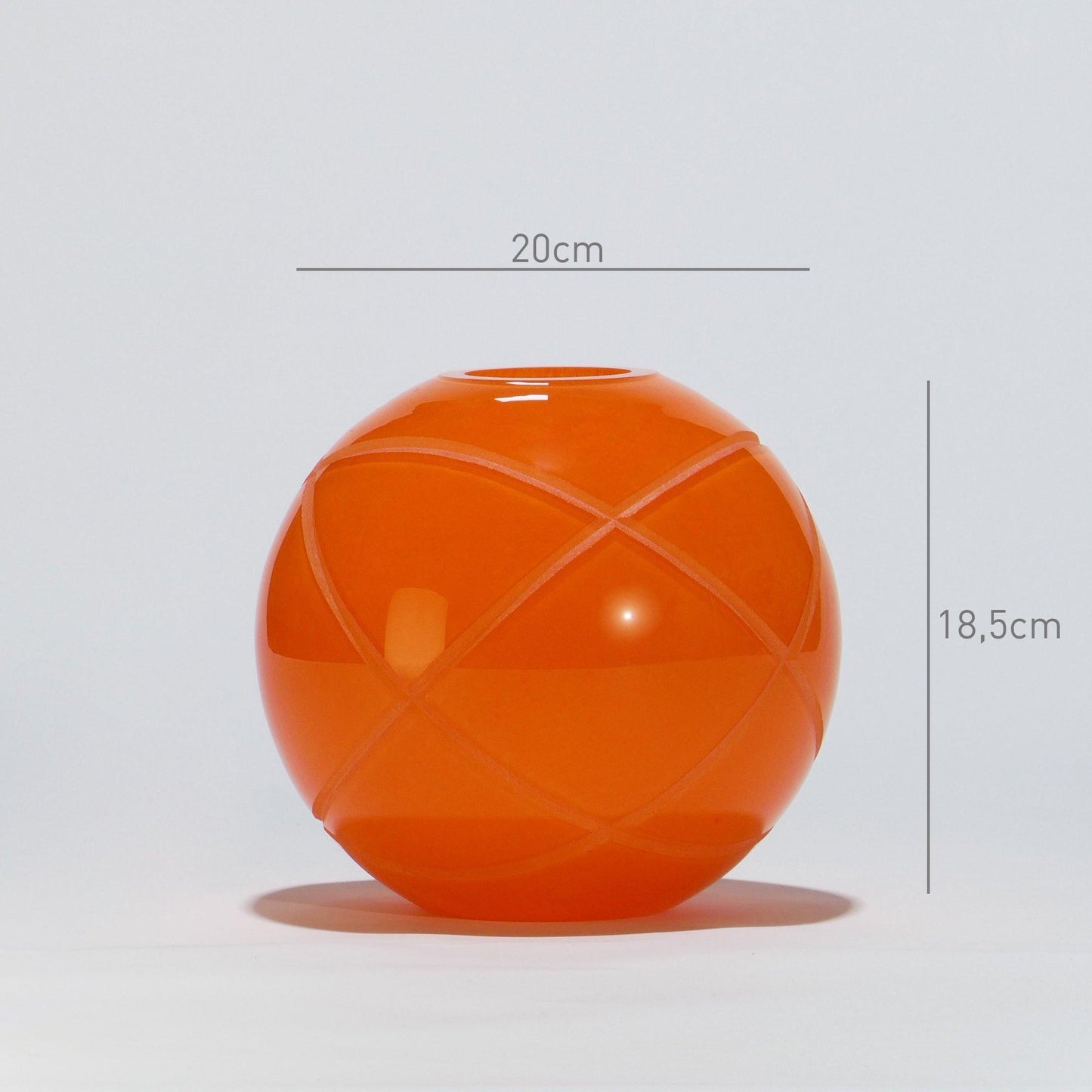 Glass Vase Large ARMILAR Orange - Glasscor Store