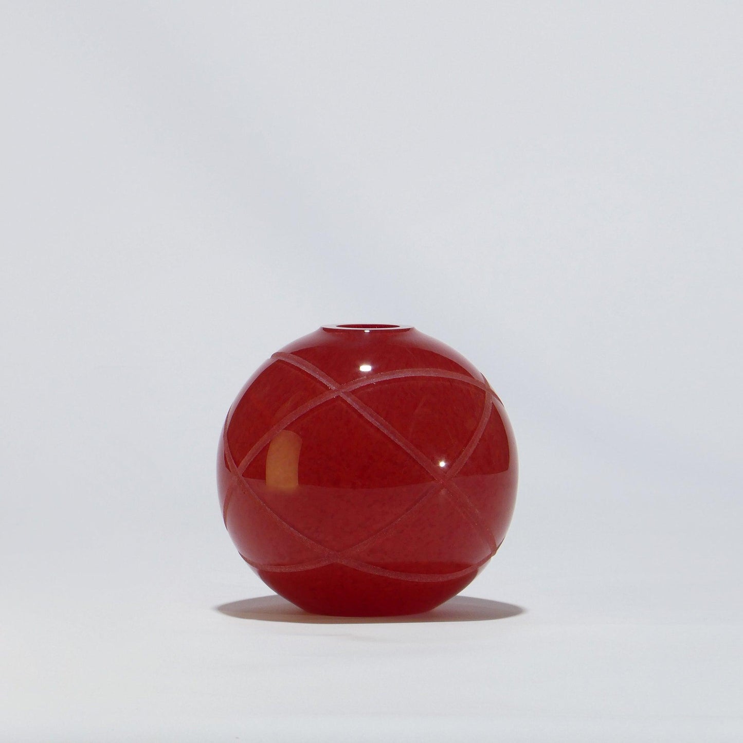 Glass Vase Small ARMILAR Red - Glasscor Store
