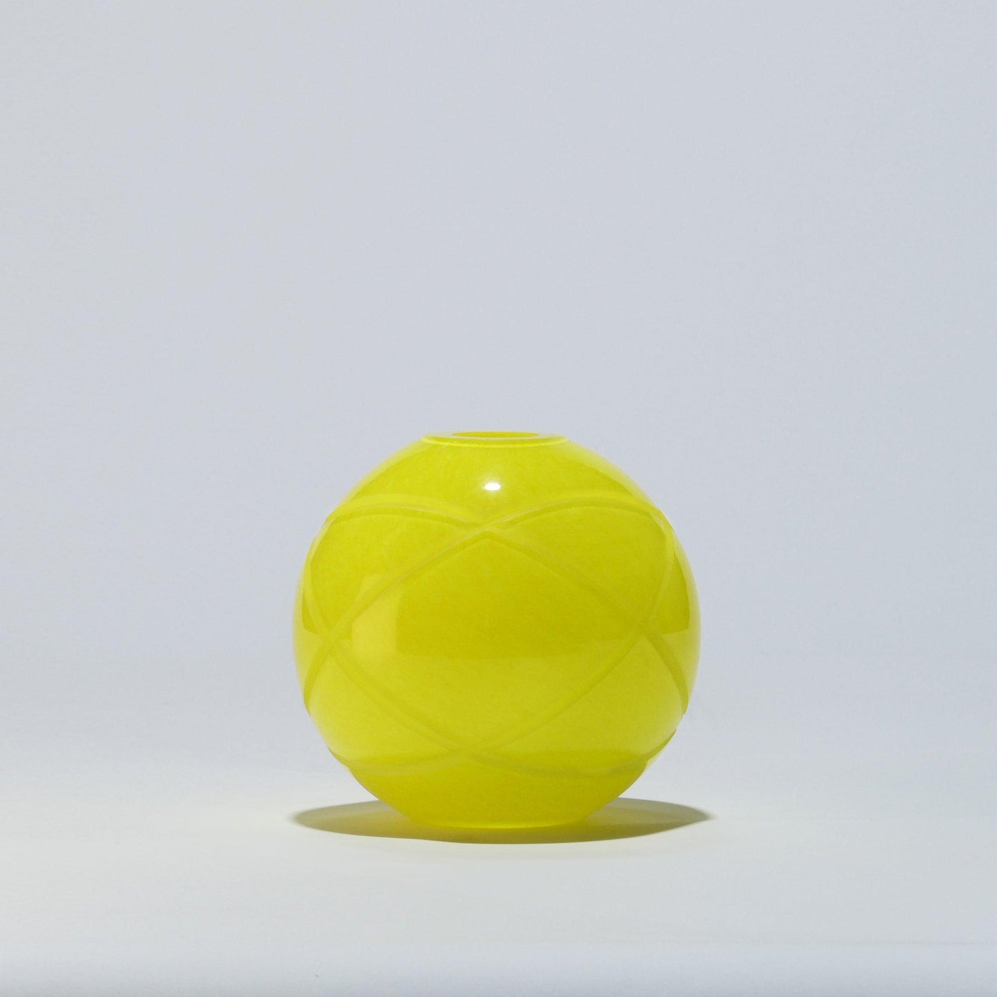 Glass Vase Small ARMILAR Yellow - Glasscor Store