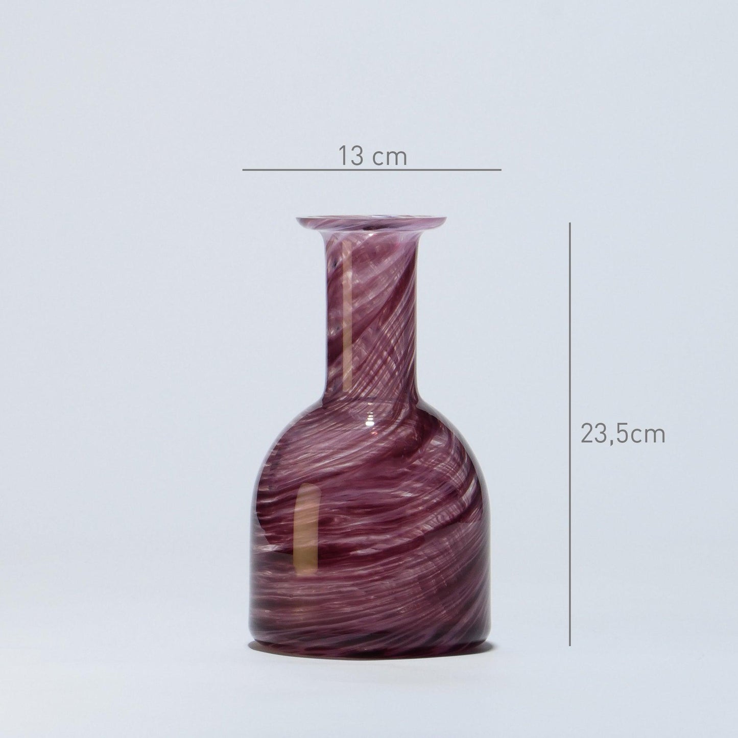 Glass Vase Small ESSENCE Amethyst - Glasscor Store