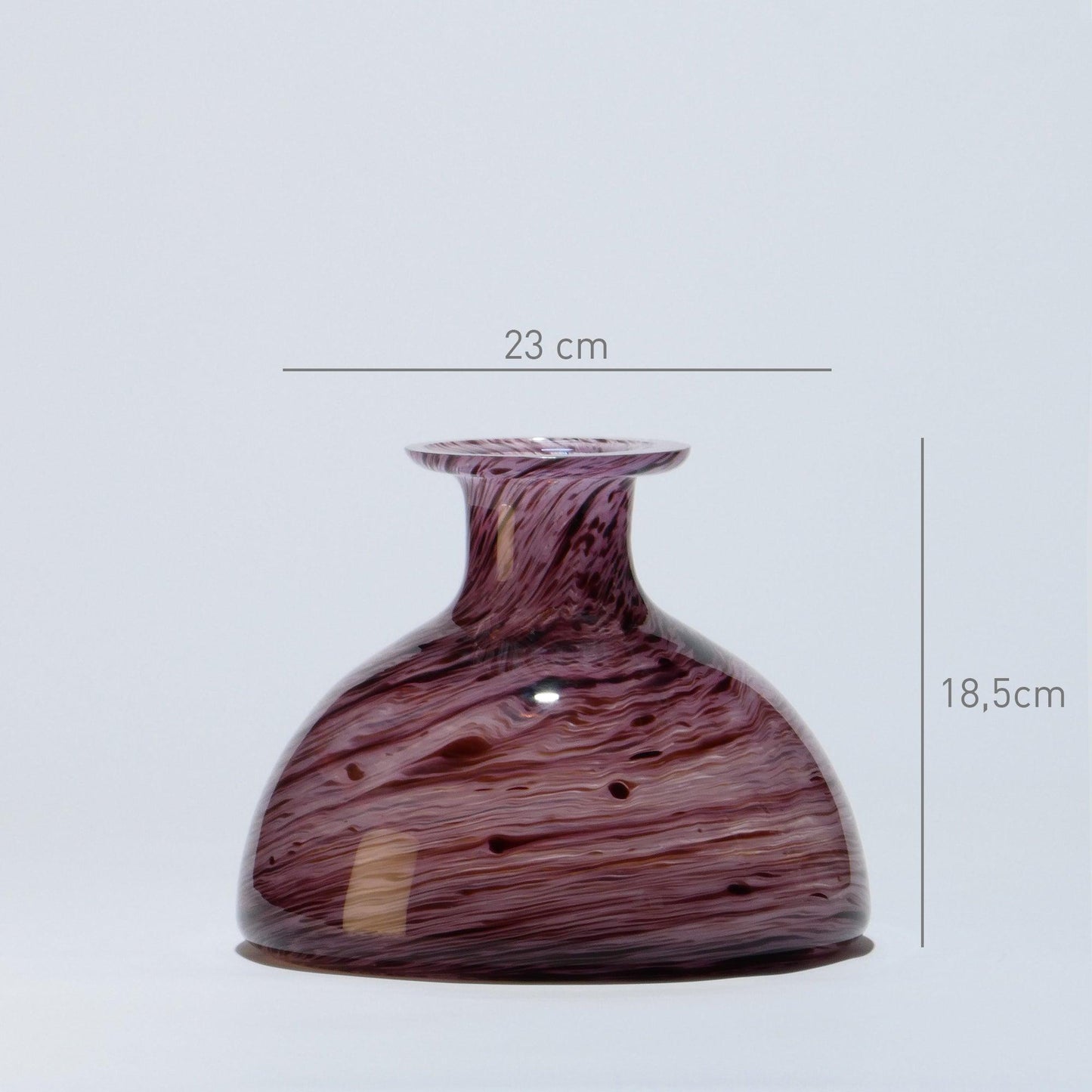 Glass Vase MD ESSENCE Amethyst - Glasscor Store