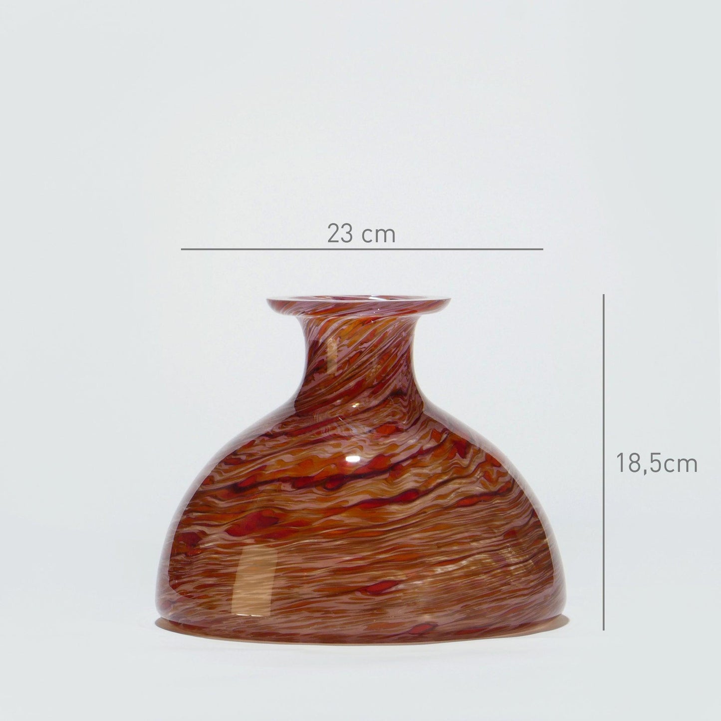 Glass Vase MD ESSENCE Brown - Glasscor Store