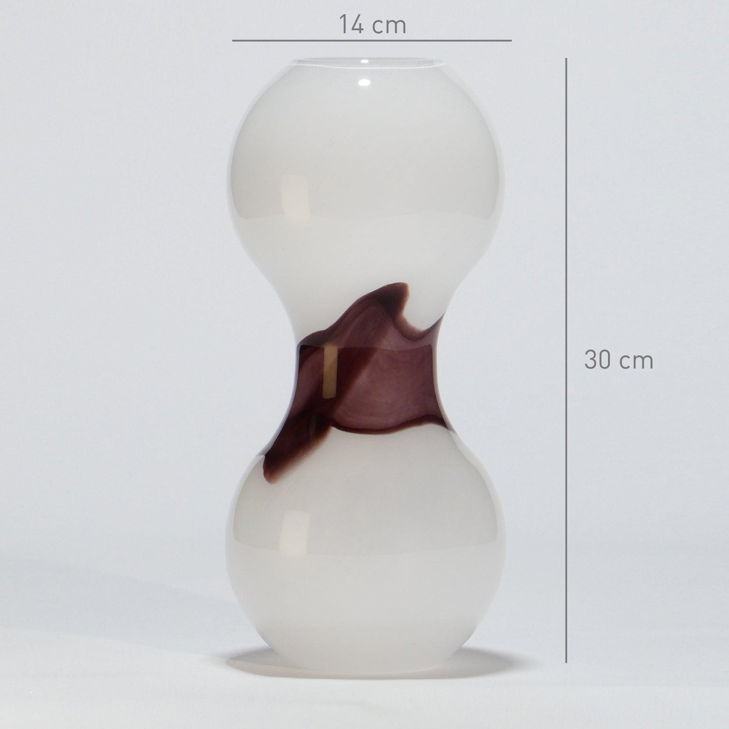 Glass Vase Large FLOW Amethyst - Glasscor Store