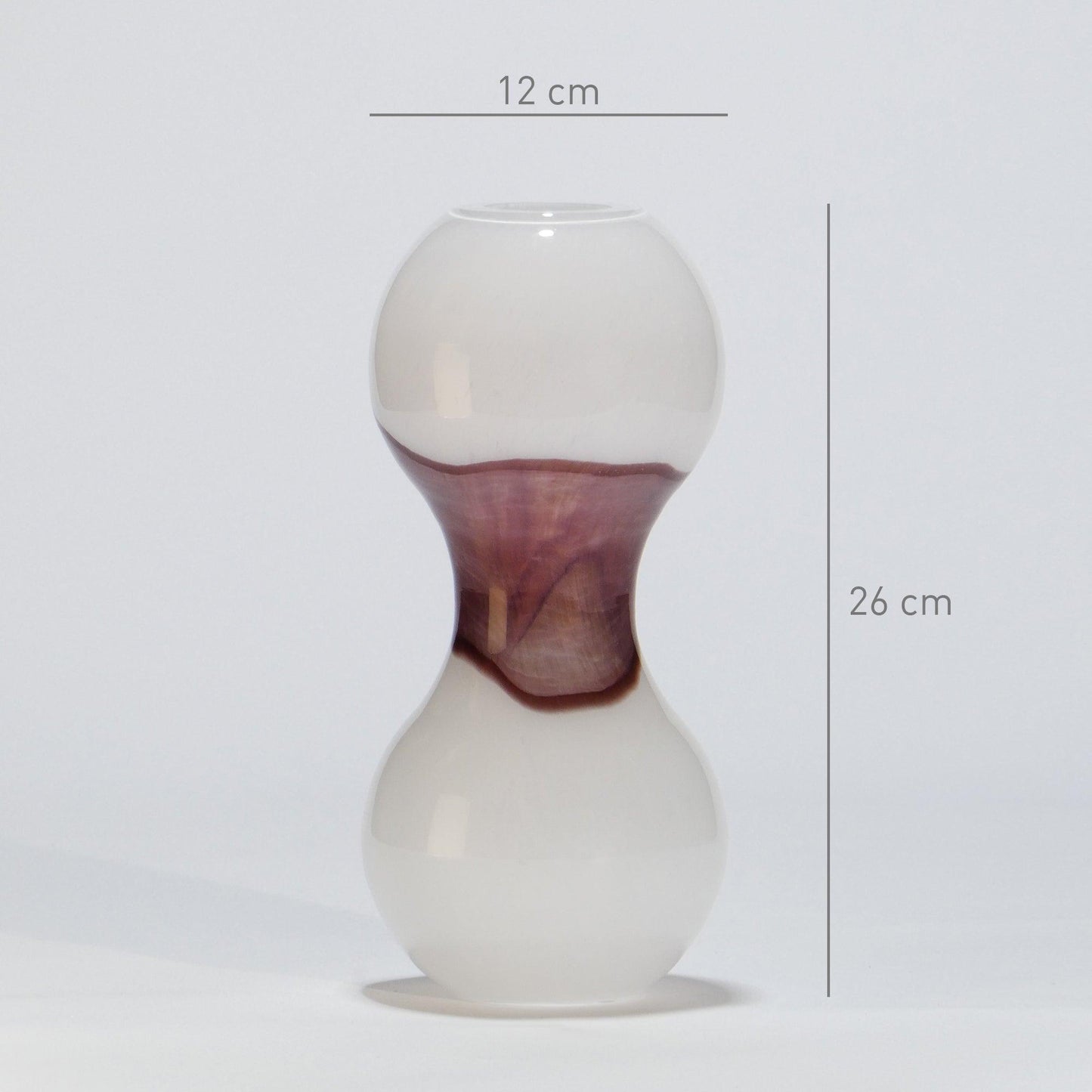 Glass Vase MD FLOW Amethyst - Glasscor Store