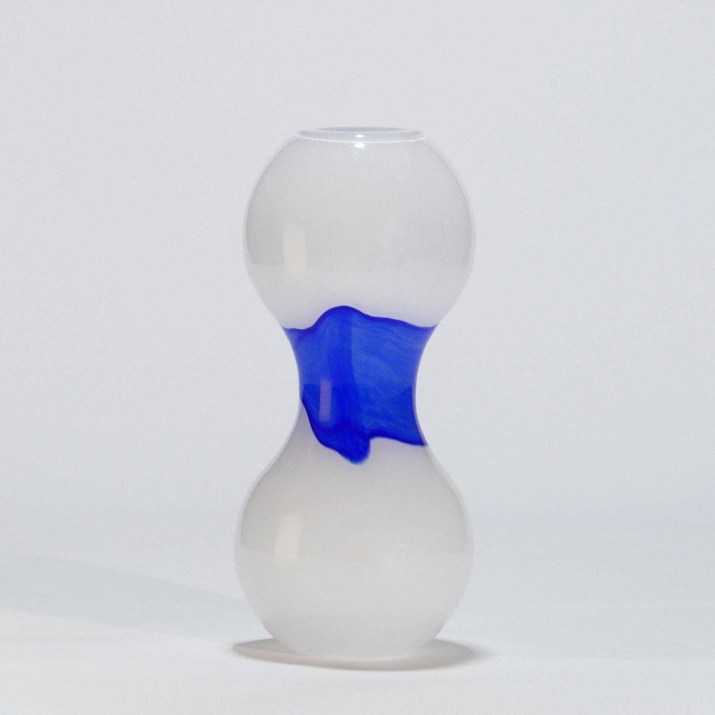 Glass Vase MD FLOW Blue - Glasscor Store