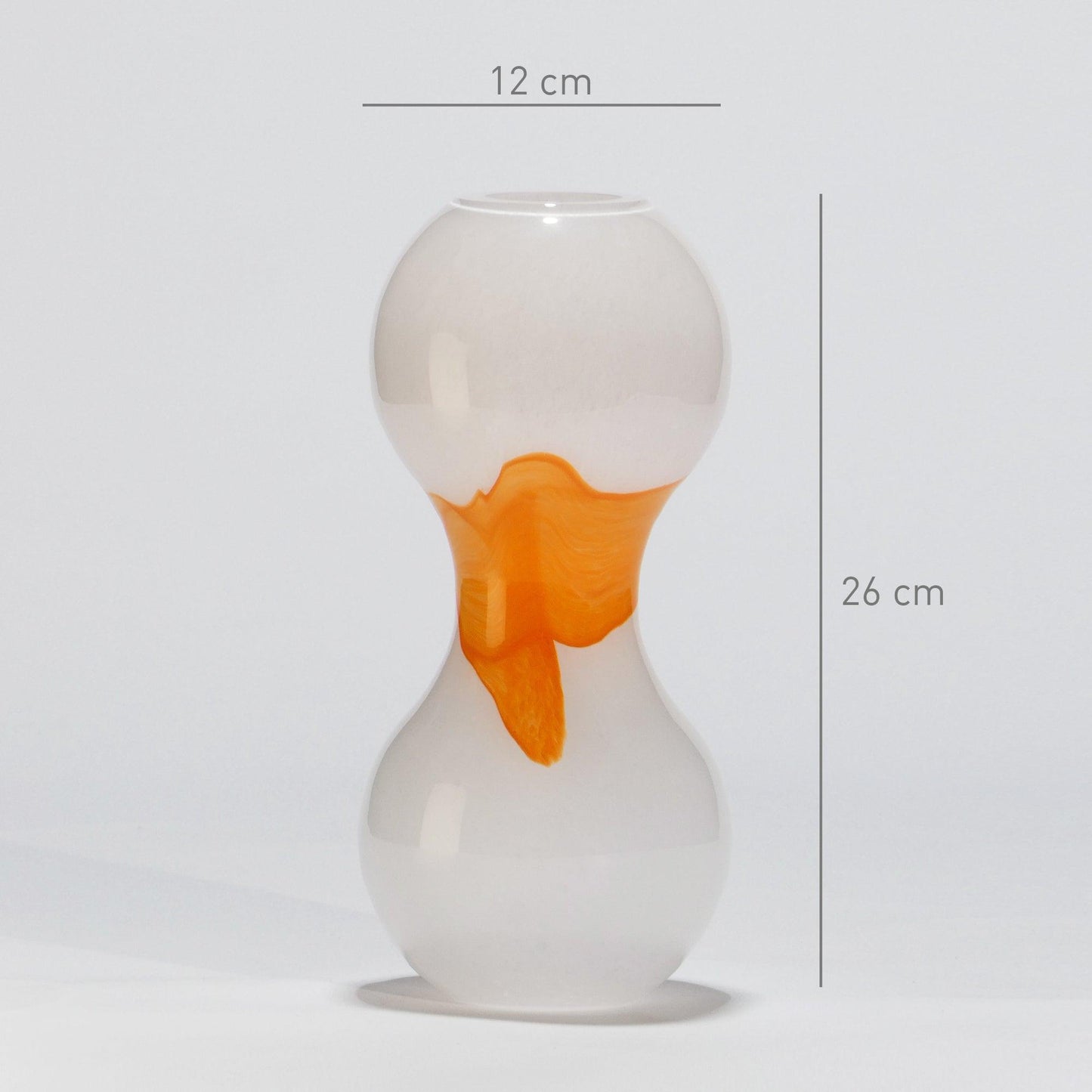 Glass Vase MD FLOW Orange - Glasscor Store