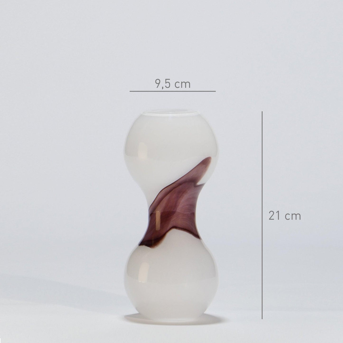 Glass Vase Small FLOW Amethyst - Glasscor Store
