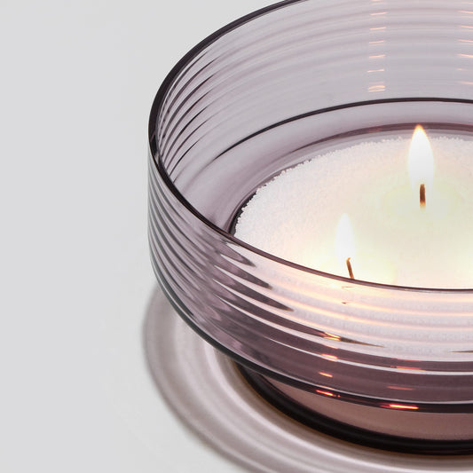 Glass Candle Holder GLOW TOGETHER Large Violet-DETAIL-GLASSCOR