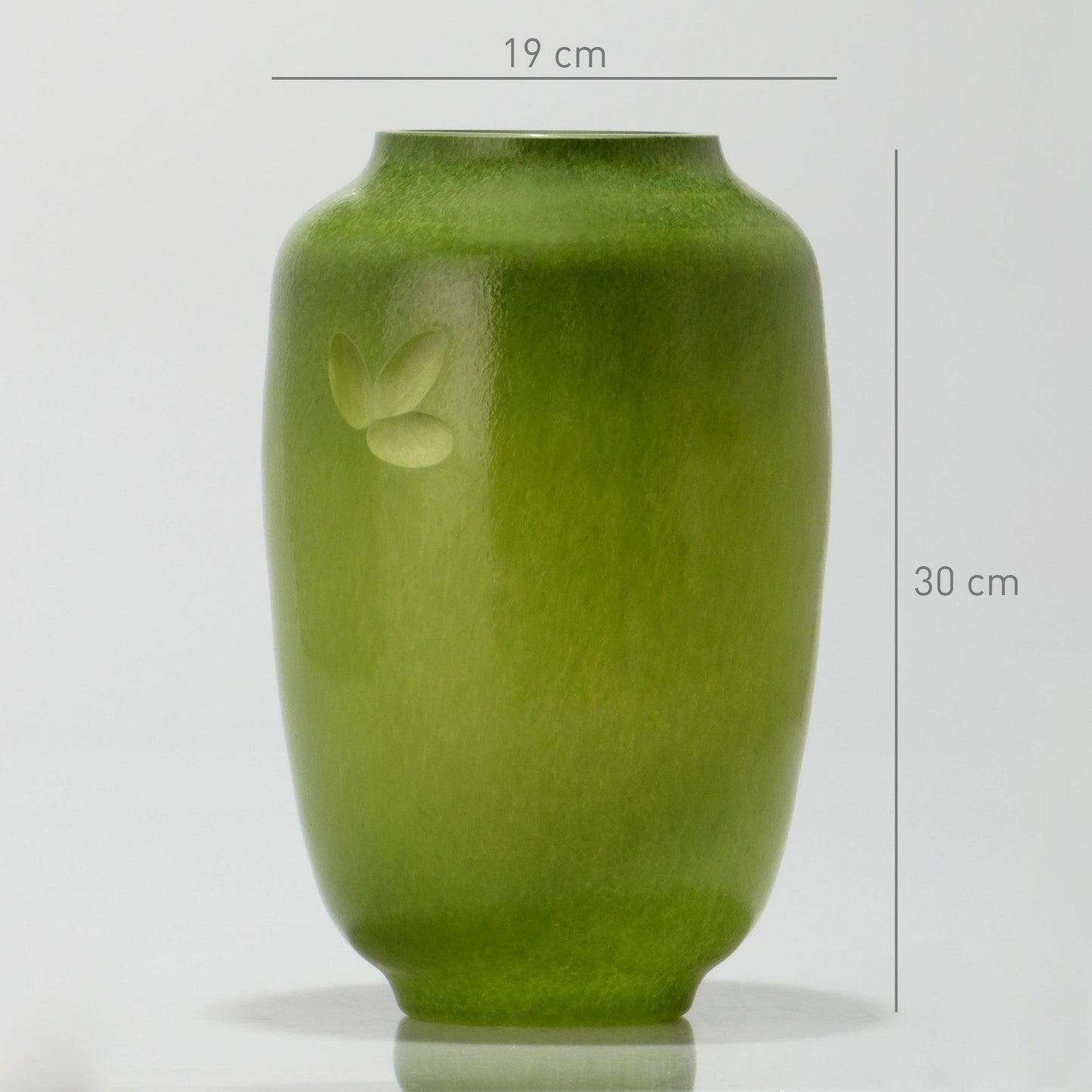 Glass Vase Large LÓTUS Green - Glasscor Store