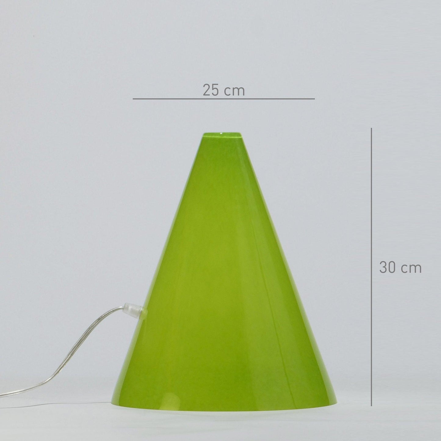 Candeeiro de mesa GEOMETRIC Cone Verde - Glasscor Store