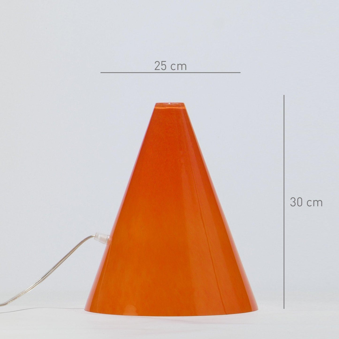Candeeiro de mesa GEOMETRIC Cone Laranja - Glasscor Store