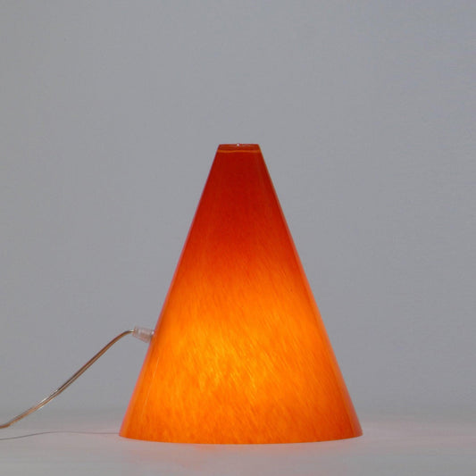 Glass Lamp GEOMETRIC Cone Orange - Glasscor Store