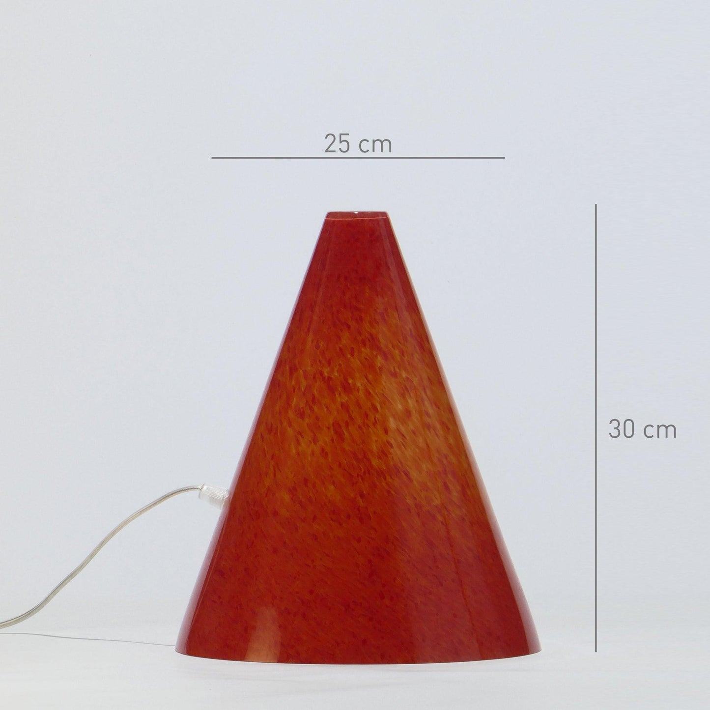 Candeeiro de mesa GEOMETRIC Cone Vermelho - Glasscor Store