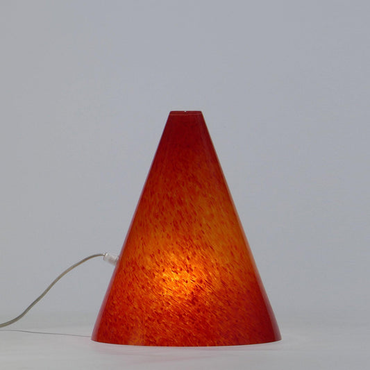 Glass Lamp GEOMETRIC Cone Red - Glasscor Store