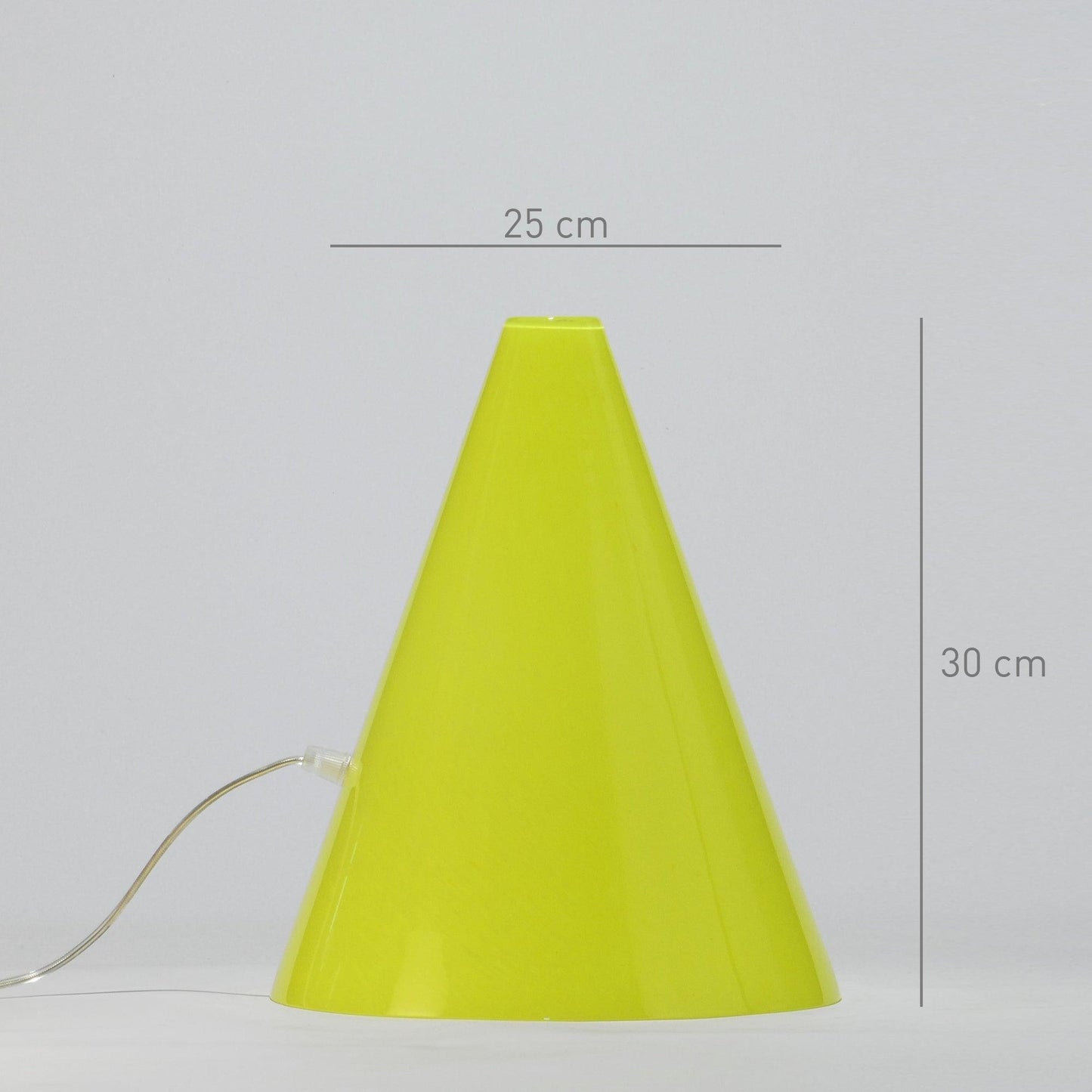 Candeeiro de mesa GEOMETRIC Cone Amarelo - Glasscor Store