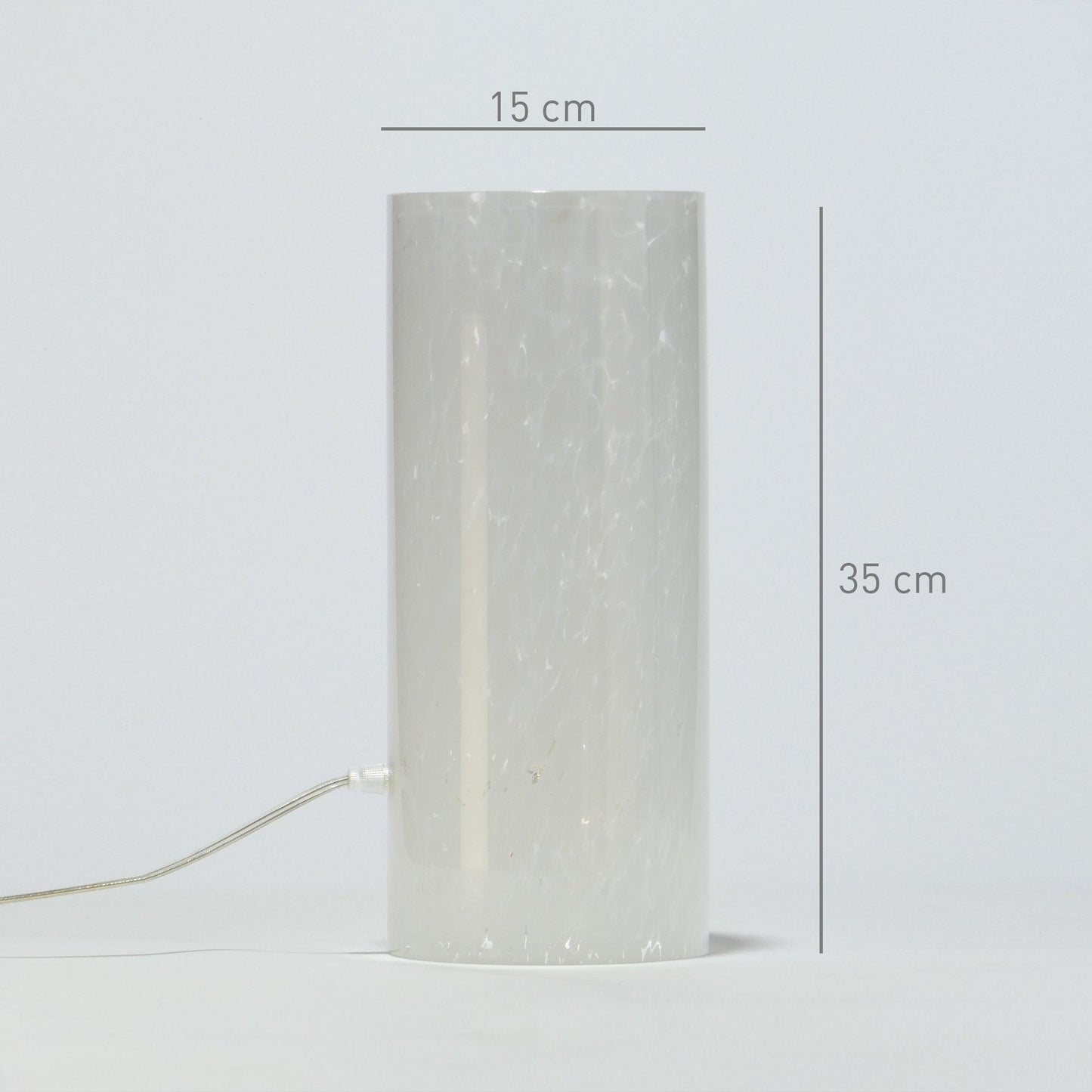 Candeeiro de mesa GEOMETRIC Cilindro Branco - Glasscor Store