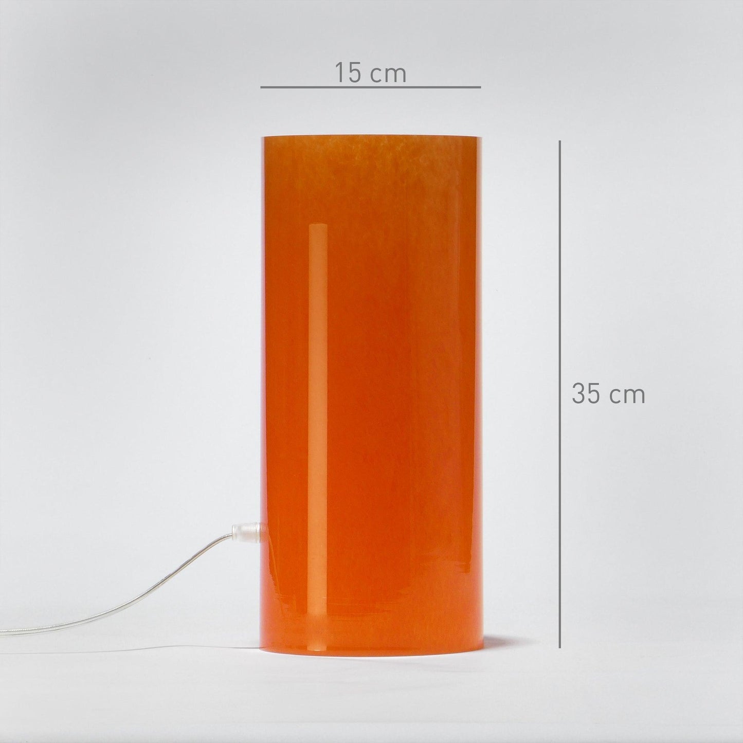 Candeeiro de mesa GEOMETRIC Cilindro Laranja - Glasscor Store