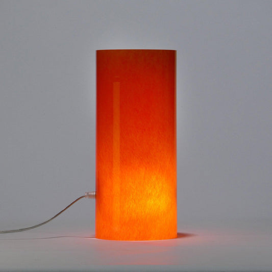 Glass Lamp GEOMETRIC Cylinder Orange - Glasscor Store