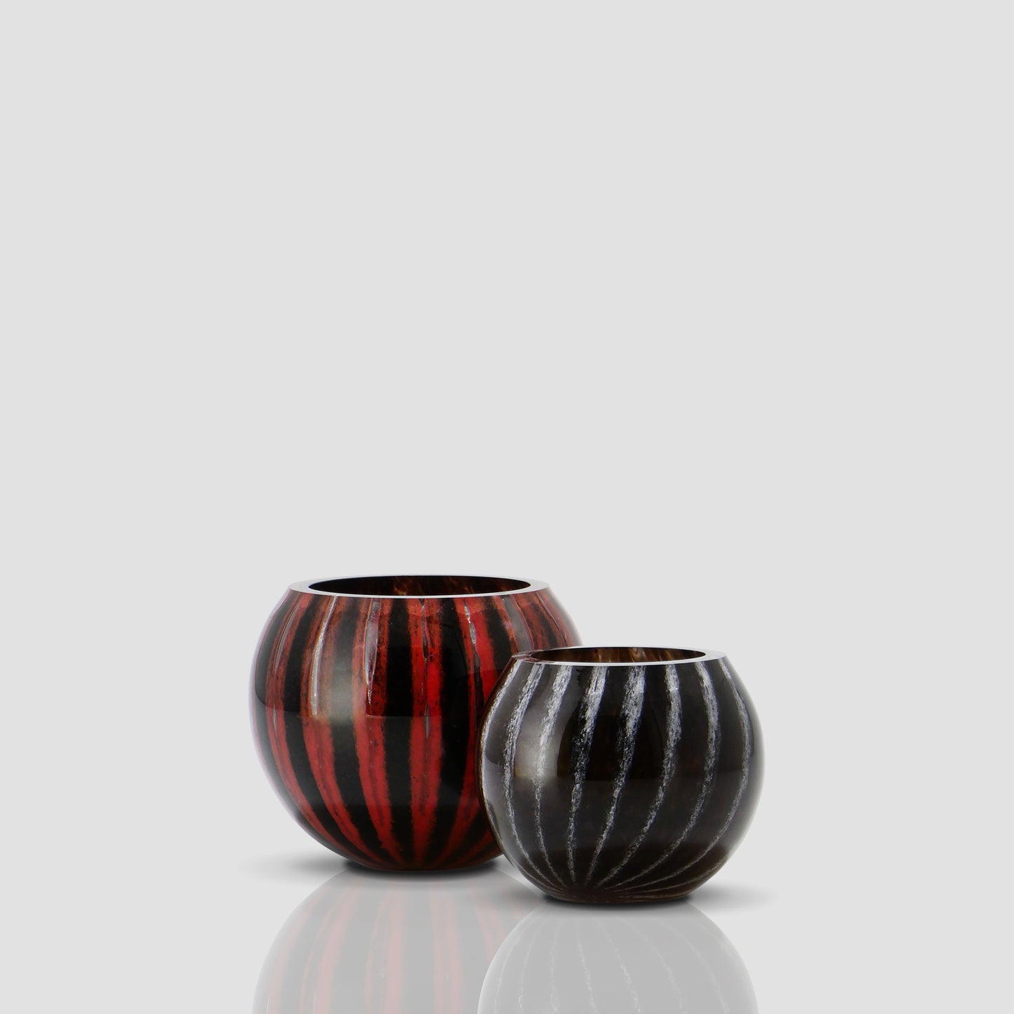 glass bowls Prumo Red and Opal - Glasscor Store