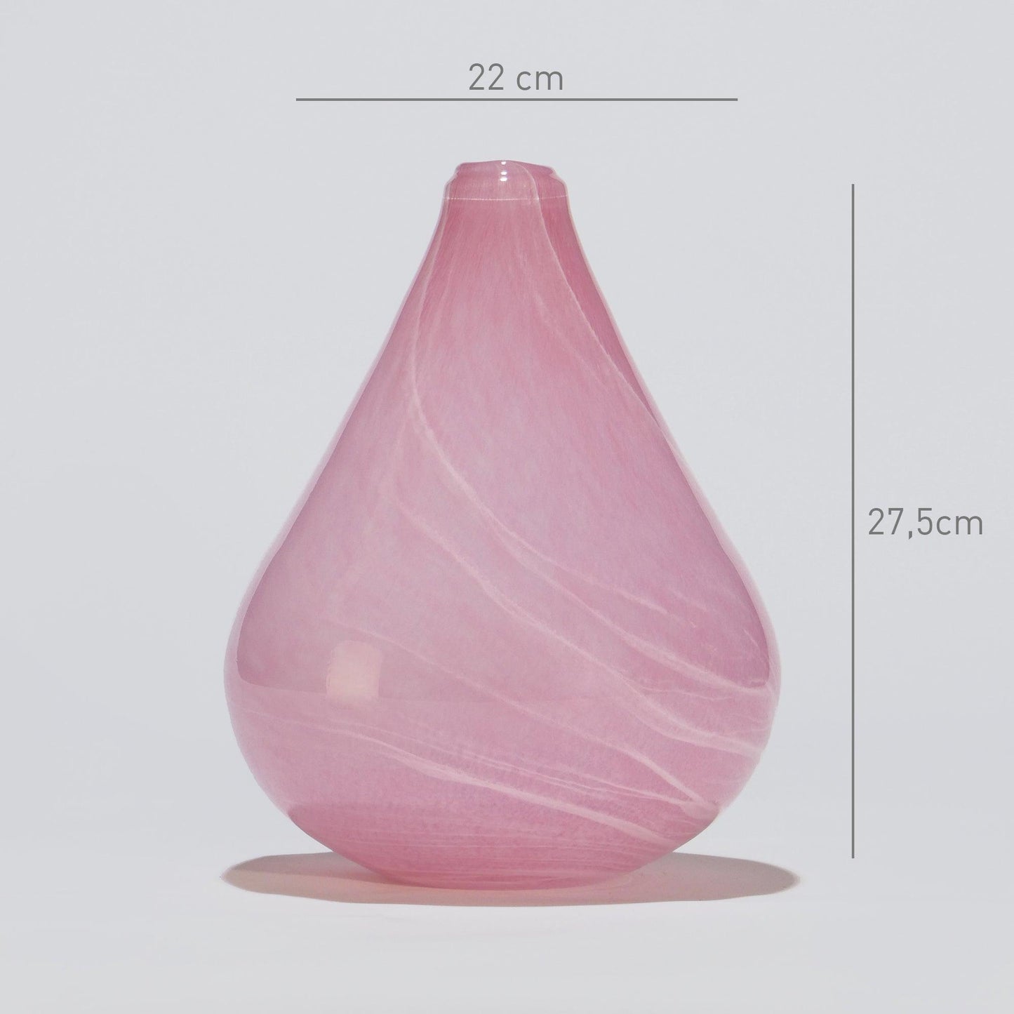 Glass Vase Large SWEET FLAVOUR Rose - Glasscor Store