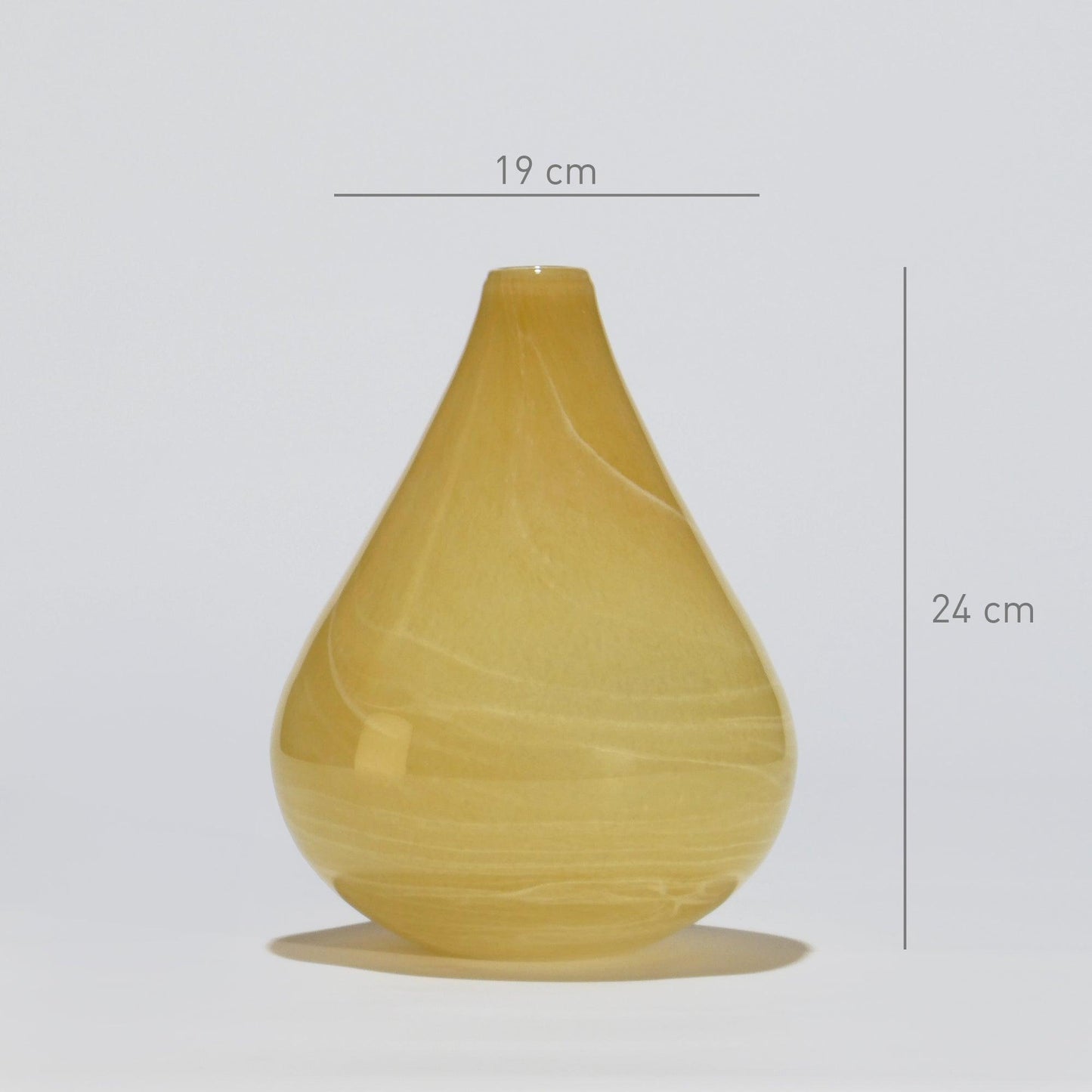Glass Vase Small SWEET FLAVOUR Ivory - Glasscor Store
