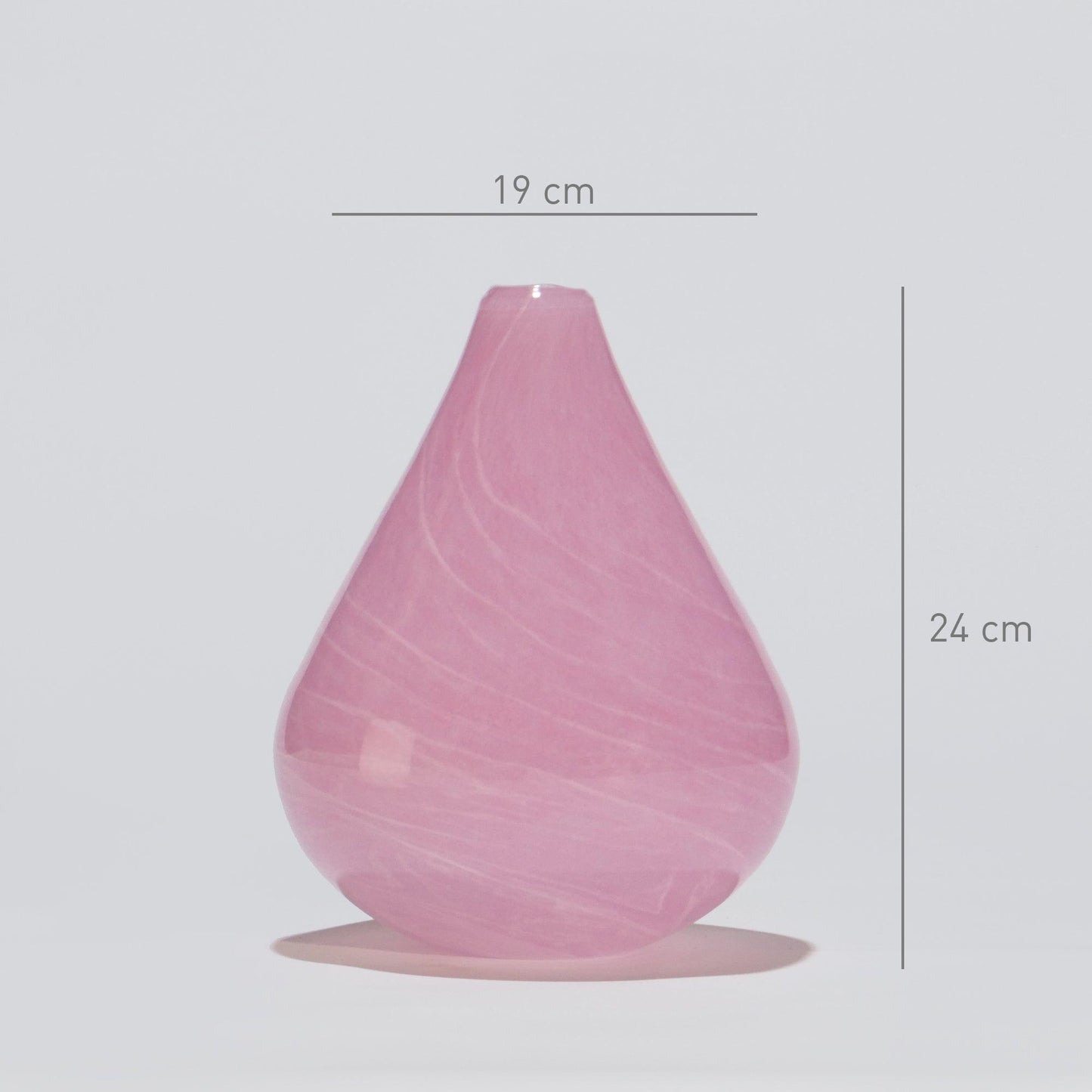 Glass Vase Small SWEET FLAVOUR Rose - Glasscor Store