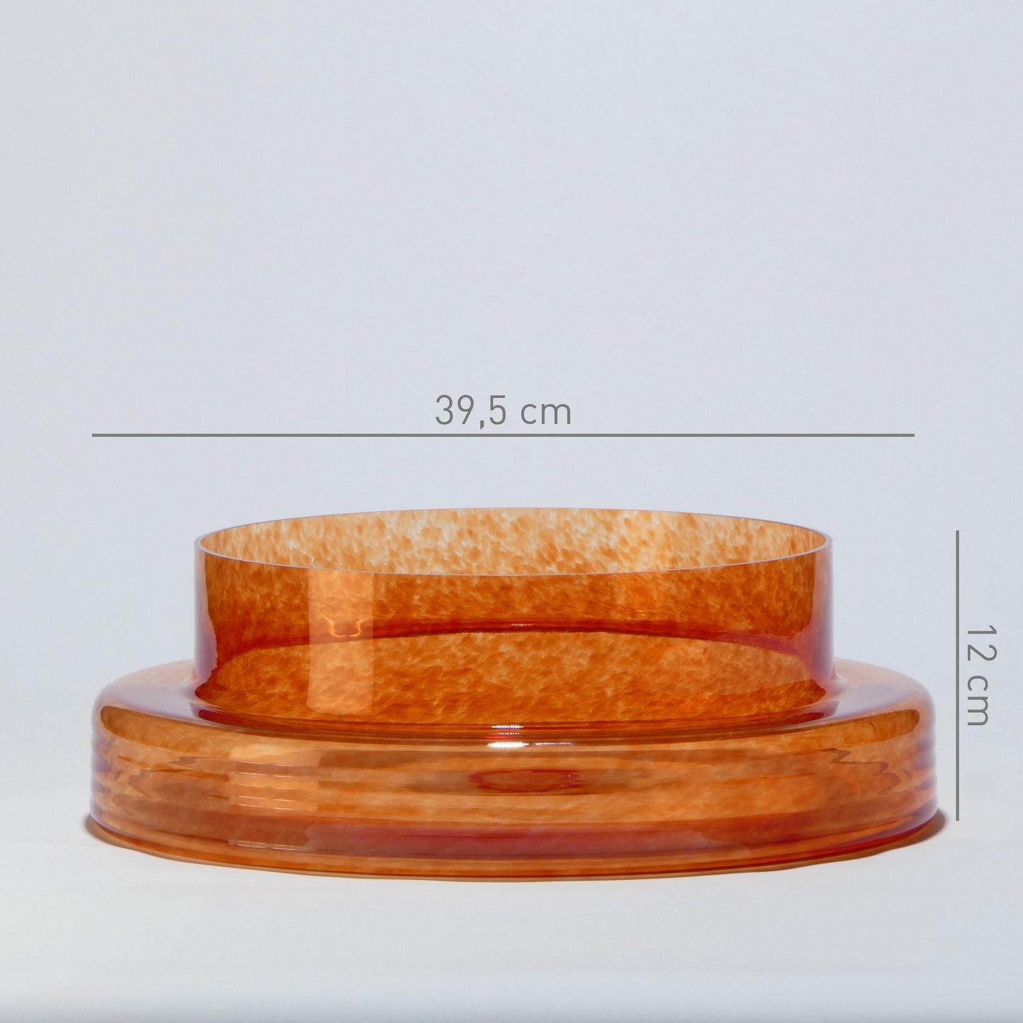 Glass Bowl TOGETHER Low Orange - Glasscor Store