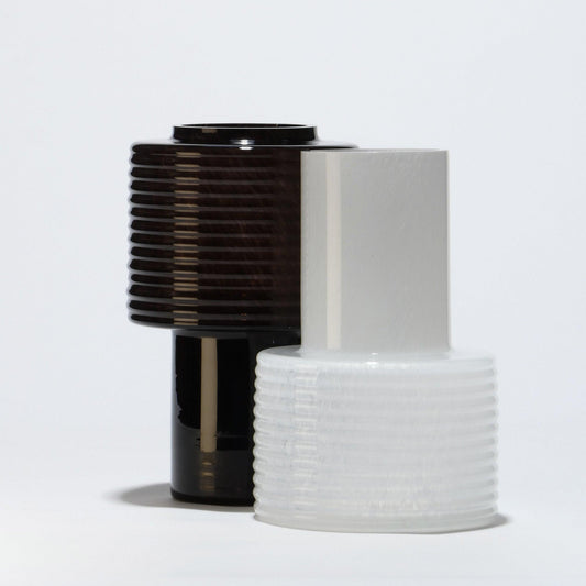 Glass Vase low TOGETHER Opal - Glasscor Store