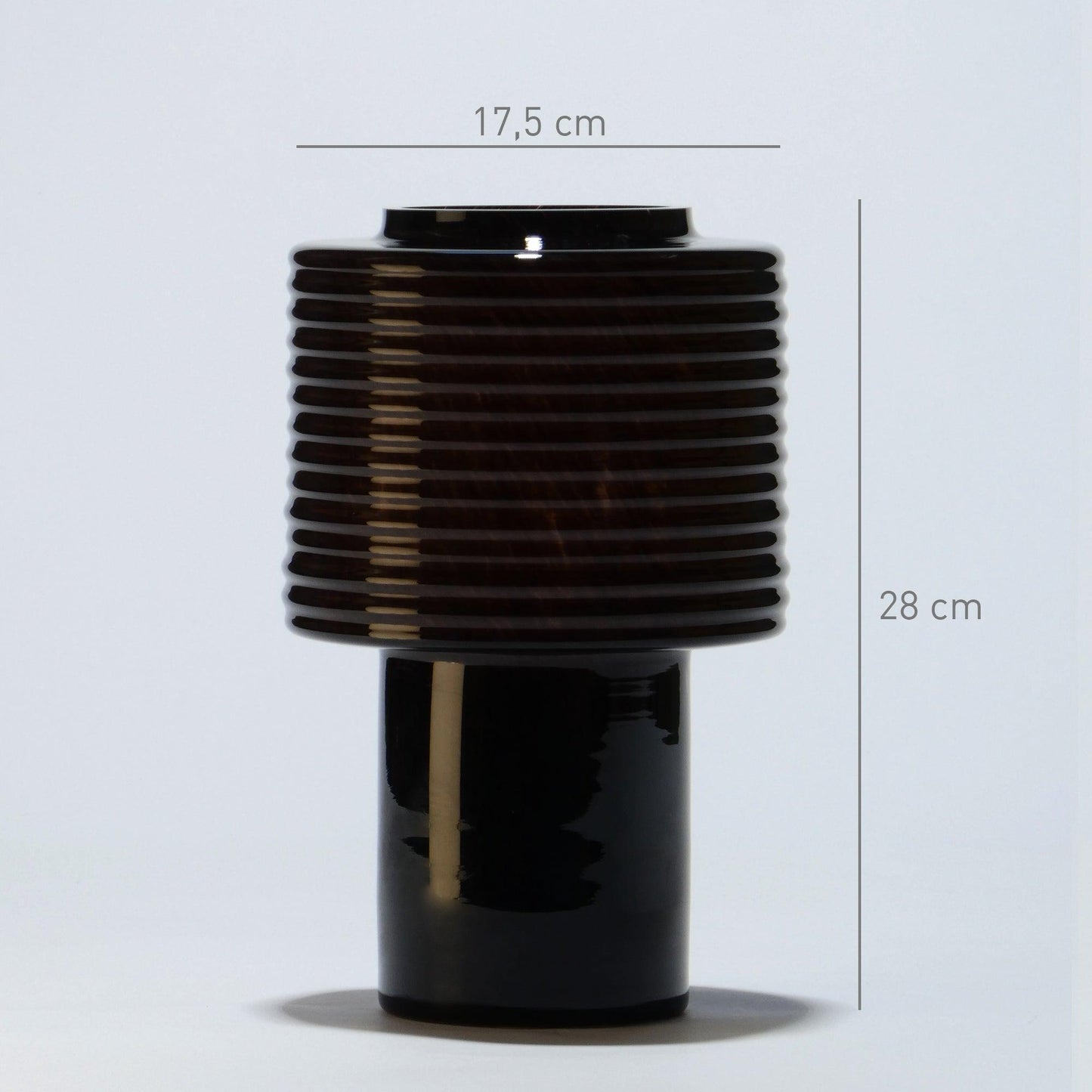 Glass Vase hi TOGETHER Black - Glasscor Store