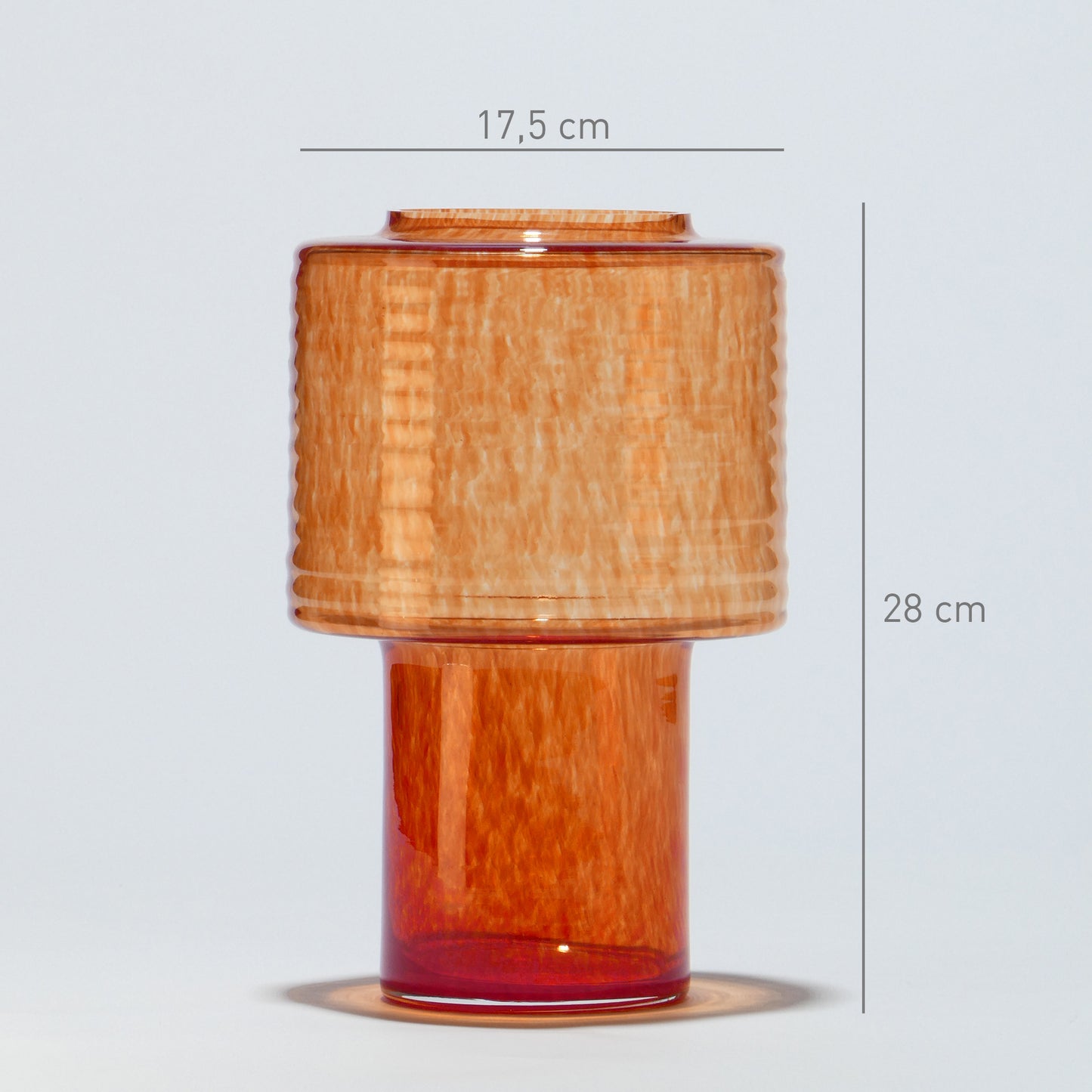 Glass Vase hi TOGETHER Orange - Glasscor Store