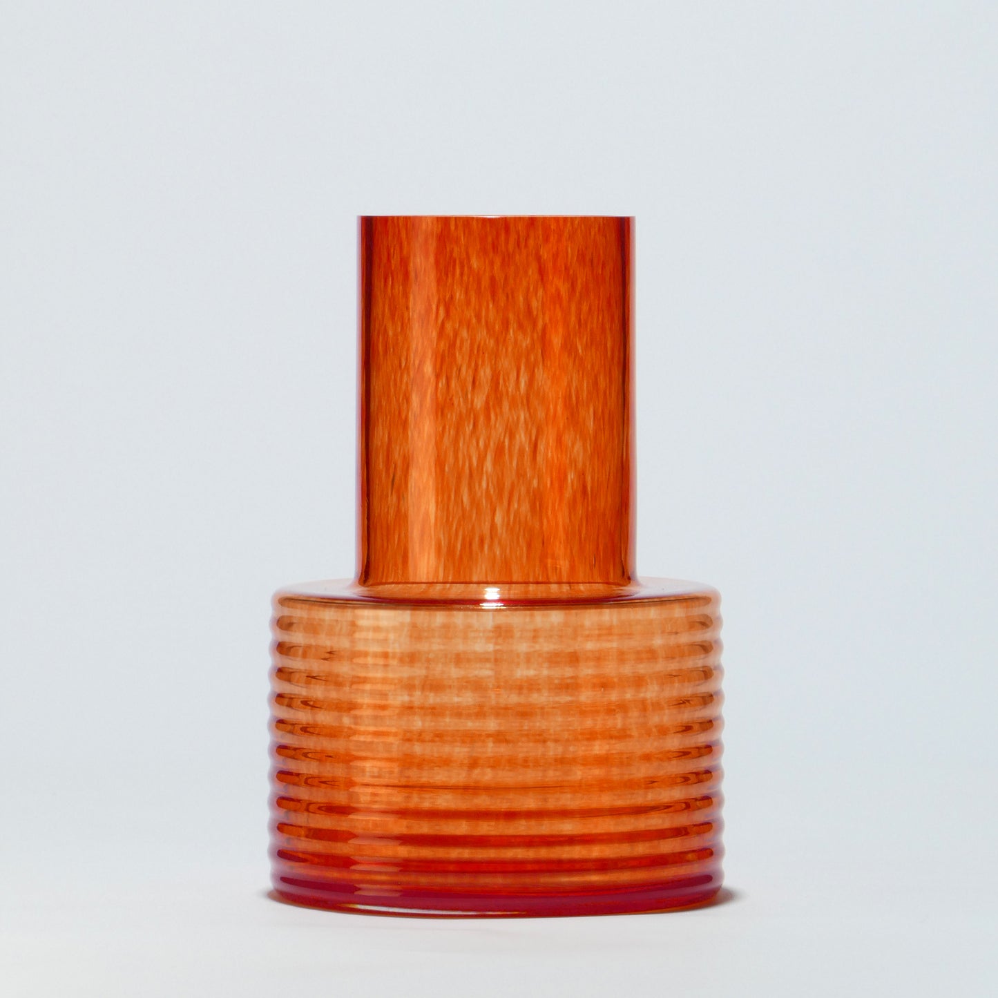 Glass Vase low TOGETHER Orange - Glasscor Store