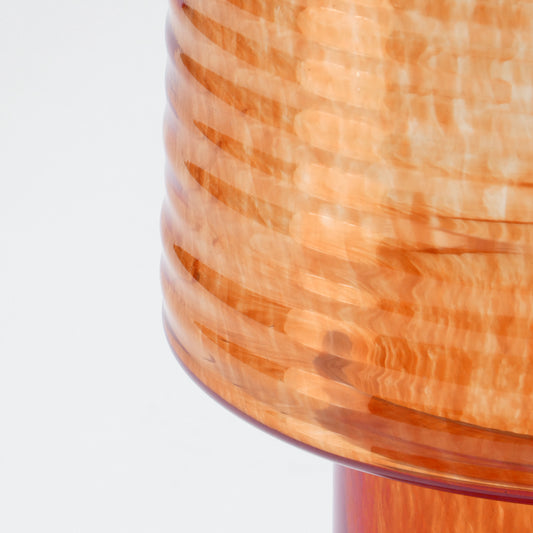 Glass Vase low TOGETHER Orange - Glasscor Store