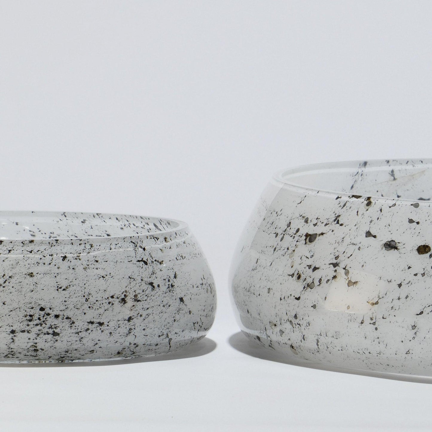 Glass Bowl Small WHITE VULKANIC - Glasscor Store