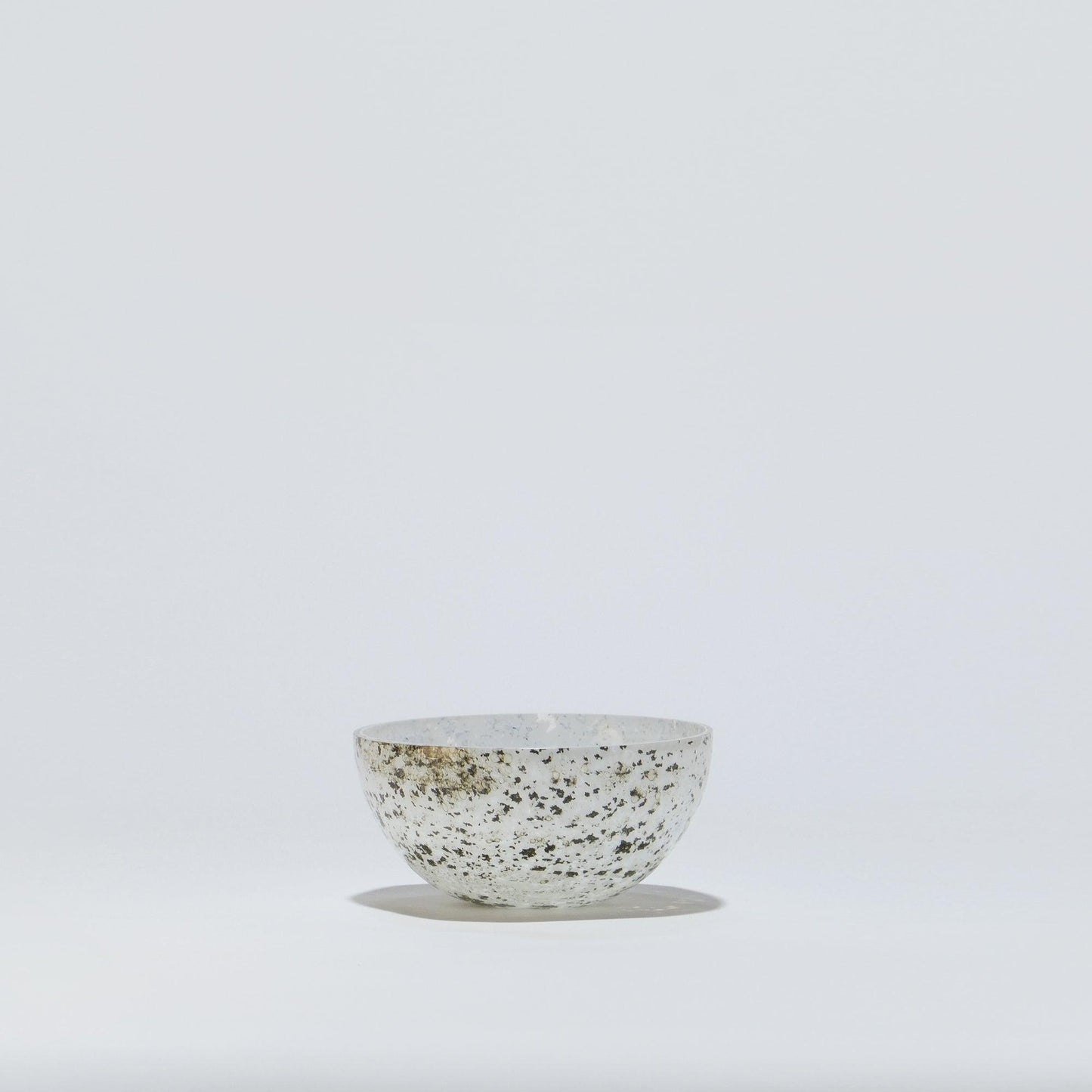 Glass Vase Half Ball WHITE VULKANIC - Glasscor Store