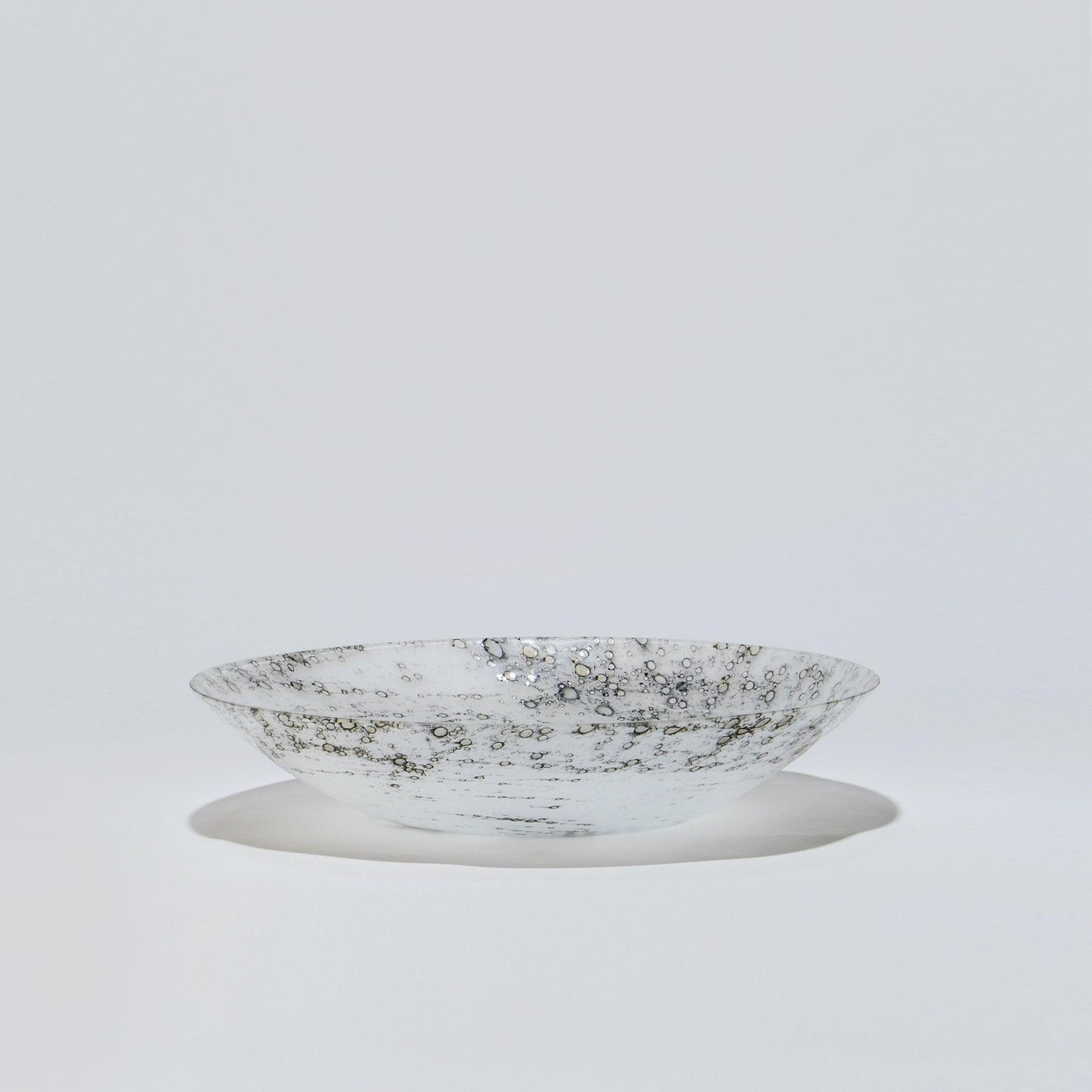 Glass Vase Large Open WHITE VULKANIC - Glasscor Store