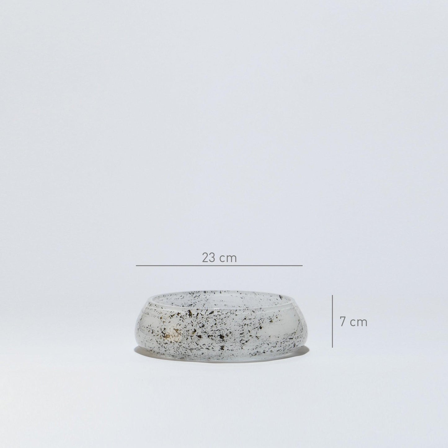Glass Bowl Small WHITE VULKANIC - Glasscor Store