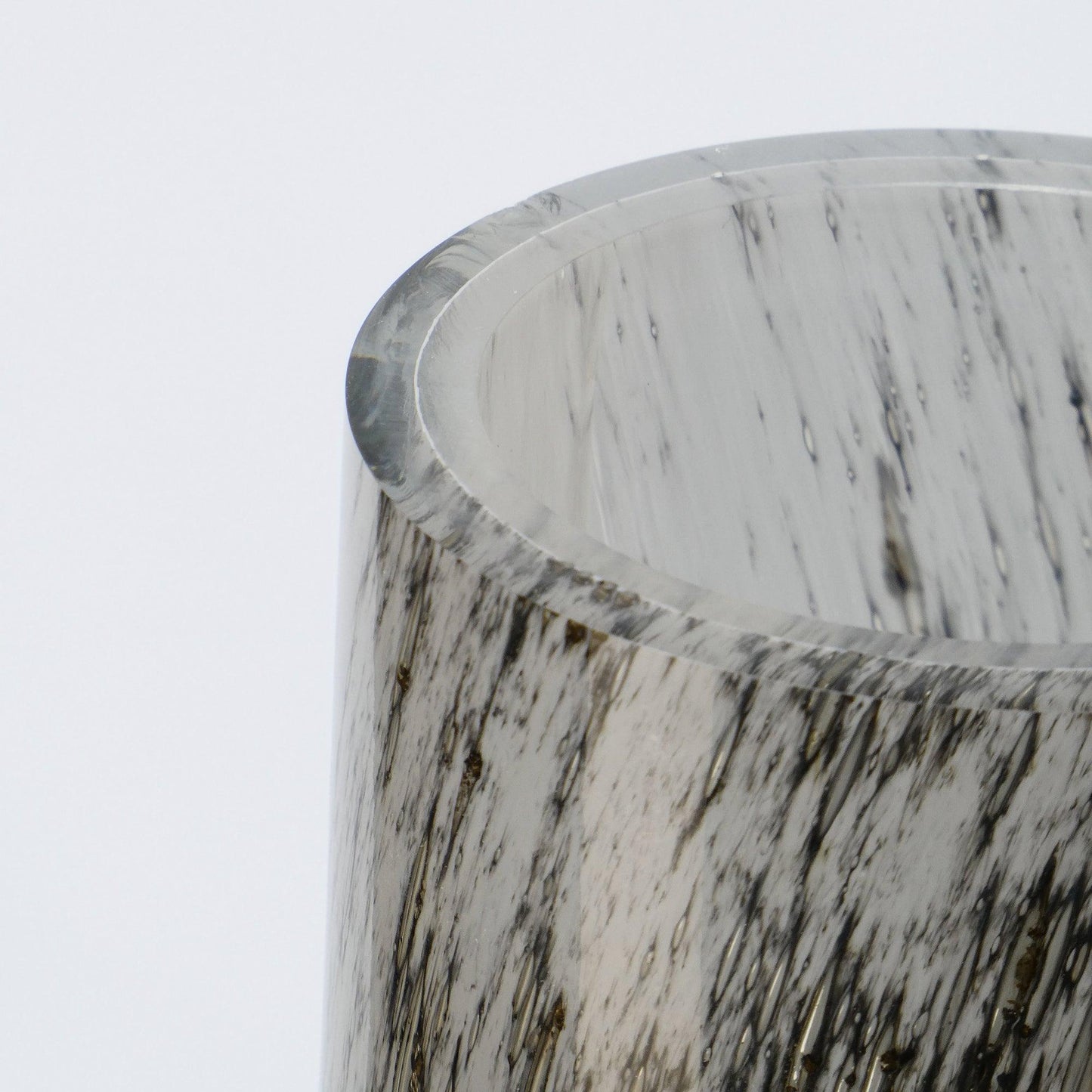 Glass Bowl Large Open WHITE VULKANIC - Glasscor Store
