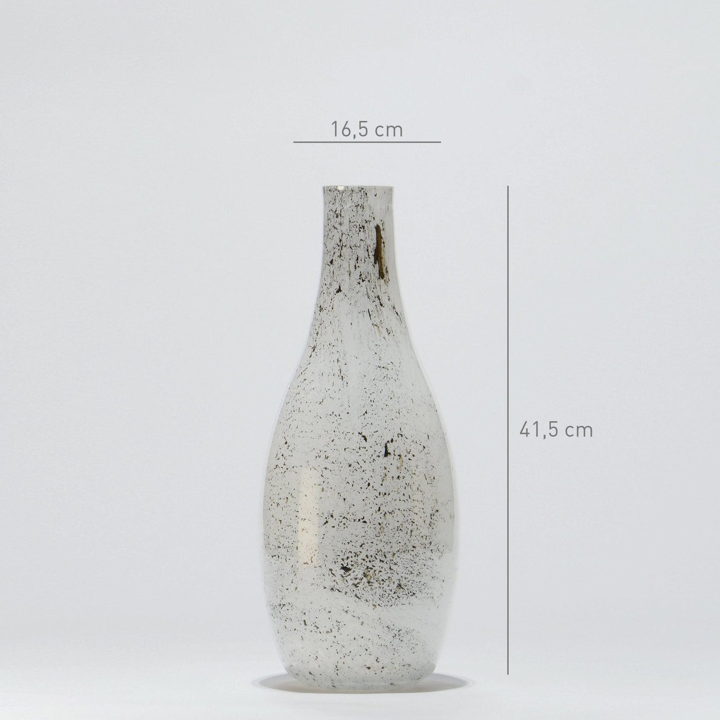 Glass Vase Large WHITE VULKANIC - Glasscor Store