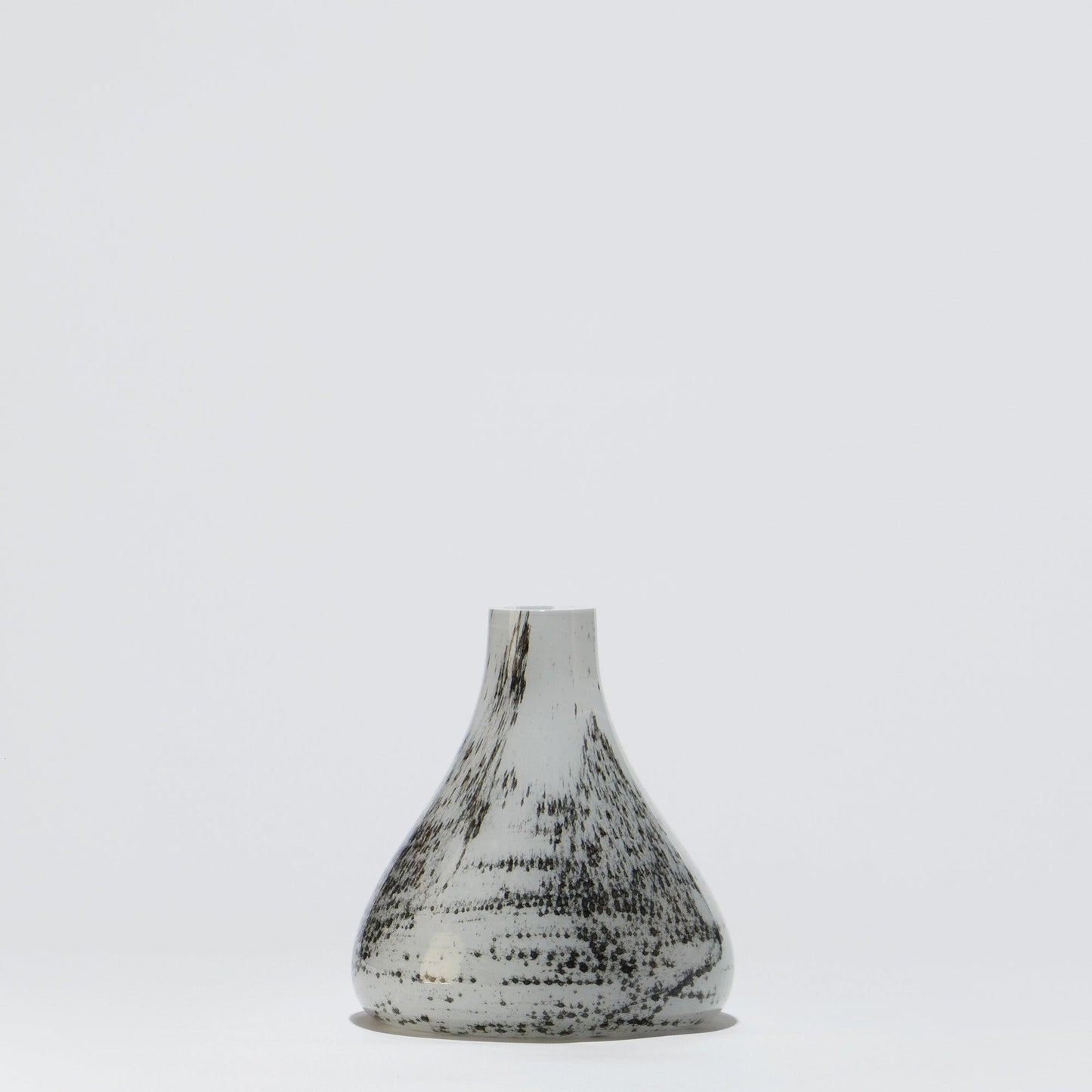 Glass vase Small WHITE VULKANIC - Glasscor Store