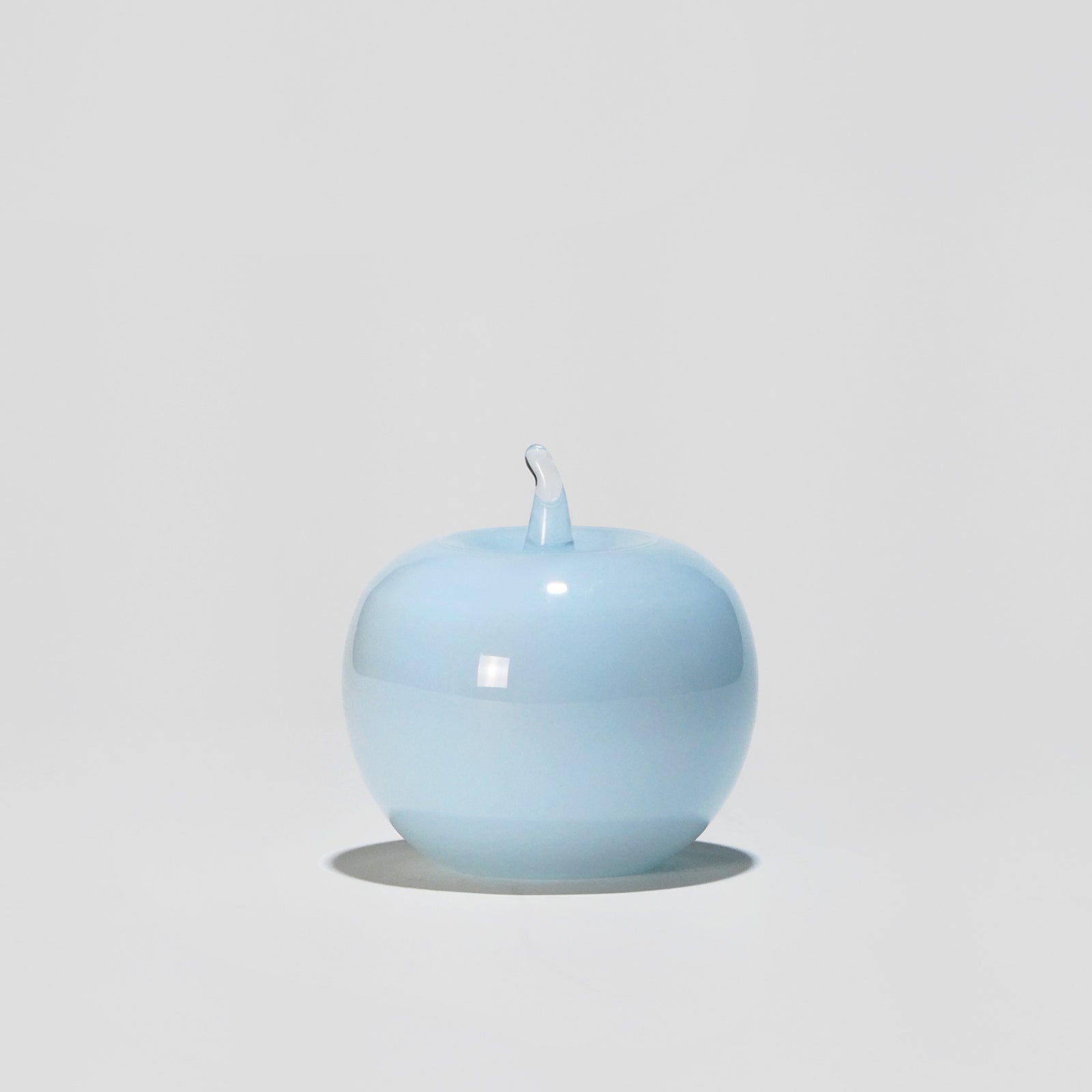 Glass decoration APPLE in Ice Blue Opal-GLASSCOR