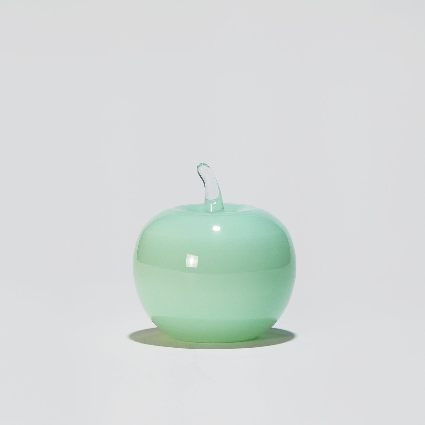 Glass decoration APPLE in Ice Blue Opal-GLASSCOR