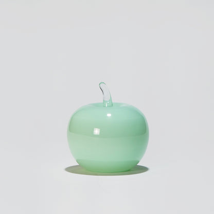 Glass decoration APPLE in Ice Blue Opal-GLASSCOR