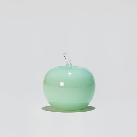 Glass decoration APPLE in Ice Blue Opal-GLASSCOR