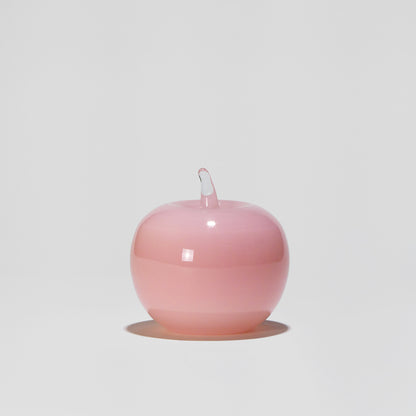 Glass decoration APPLE in Rose Opal-GLASSCOR