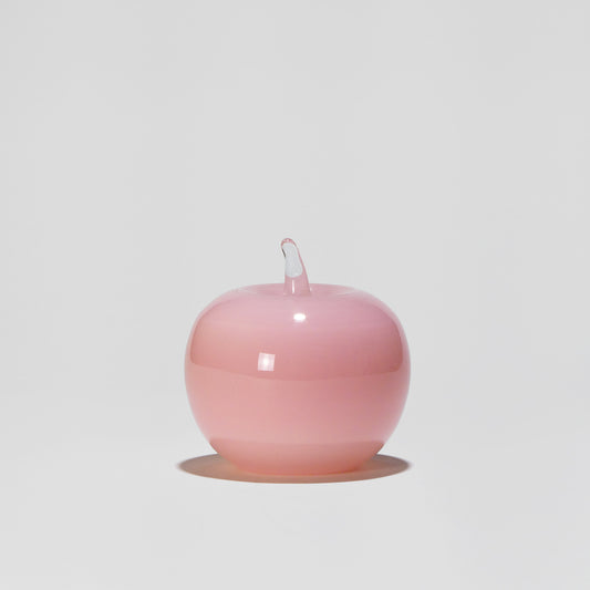 Glass decoration APPLE in Rose Opal-GLASSCOR