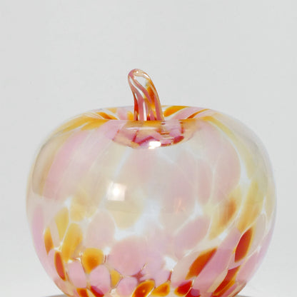 Glass decoration APPLE in Rose and Red Glass Color Grains-Detail-GLASSCOR